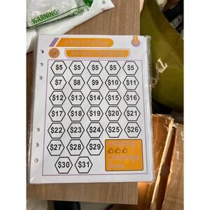 AURORAY A5 58 SHEETS BINDER INSERT PLASTIC MONEY SAVING CHALLENGE NEW